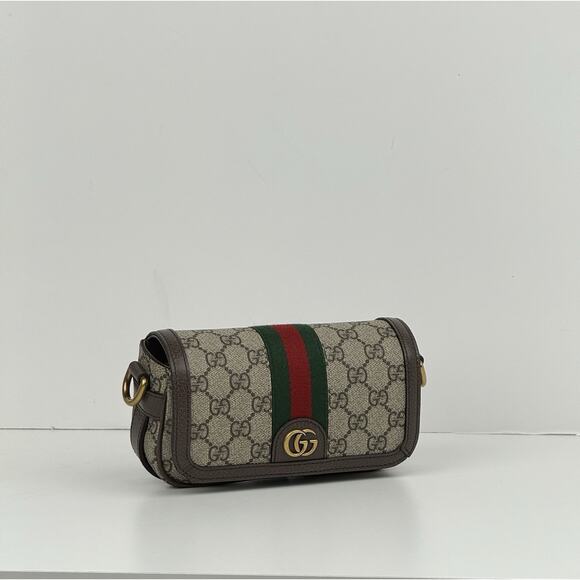 GUCCI OPHIDIA GG Monogram Supreme Mini SHOULDER BAG - Picture 1 of 9